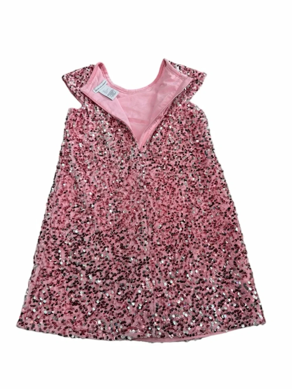 Cupcakes‎ and Cashmere Girls Pink Sequin Velvet Shift Dress | Size 7